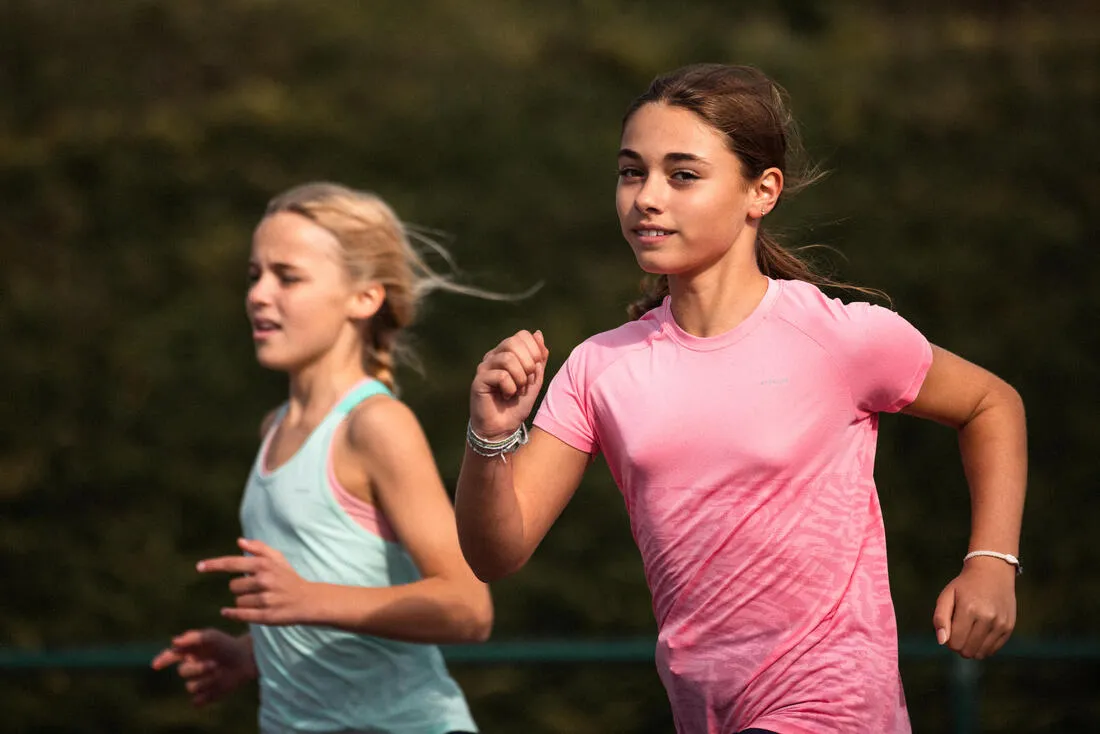 Girl's KIPRUN CARE 900 Seamless Running T-shirt - pink
