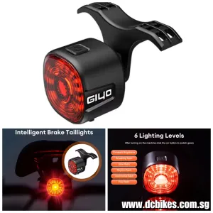Giyo Cycling Taillights Smart Led MTB Road Bicycle Ip66 Night Safety Tail Lights Lamp Riding Accessories