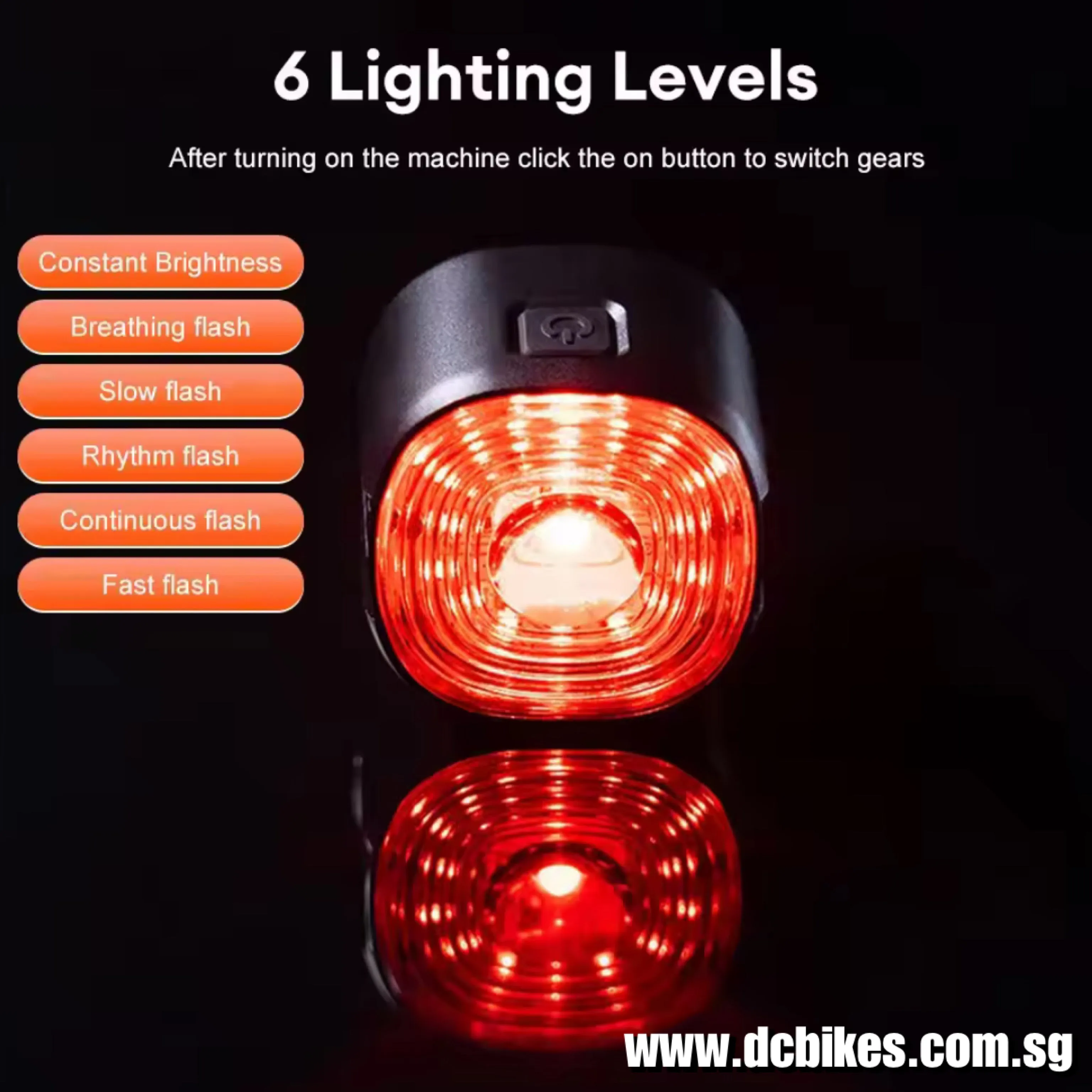Giyo Cycling Taillights Smart Led MTB Road Bicycle Ip66 Night Safety Tail Lights Lamp Riding Accessories