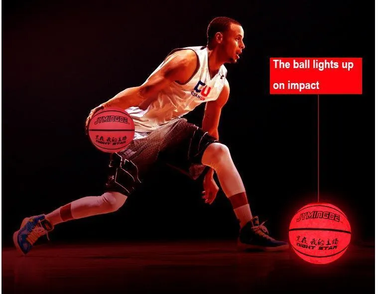 Glow In The Dark High Bright LED Light Up Basketball   Luminous Basketball Net Set