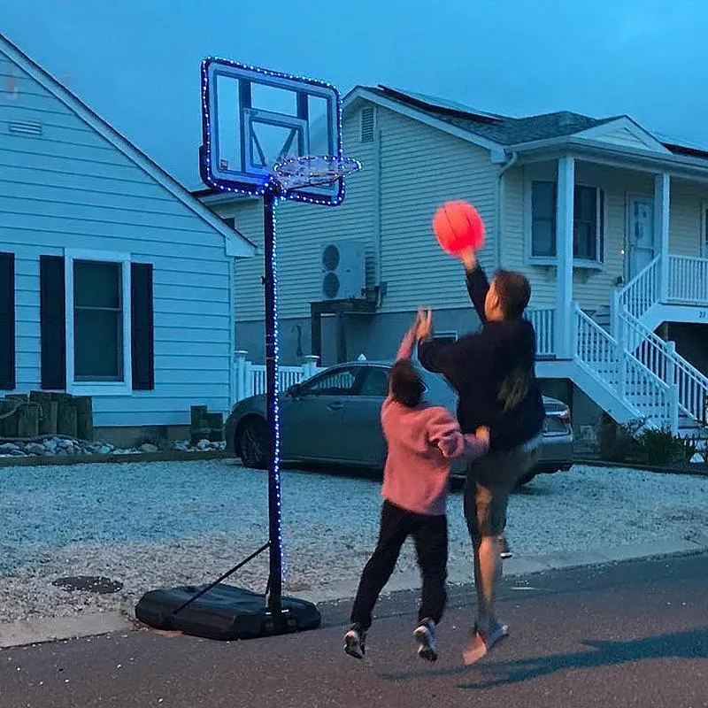 Glow In The Dark High Bright LED Light Up Basketball   Luminous Basketball Net Set
