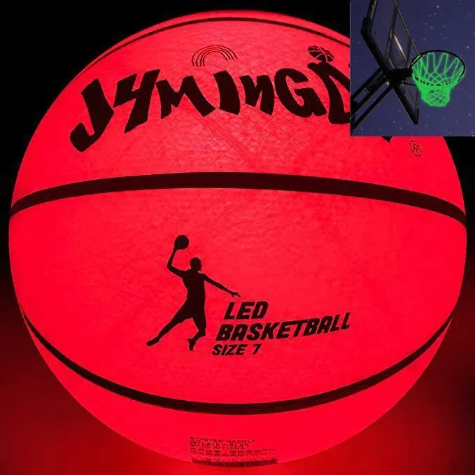 Glow In The Dark High Bright LED Light Up Basketball   Luminous Basketball Net Set
