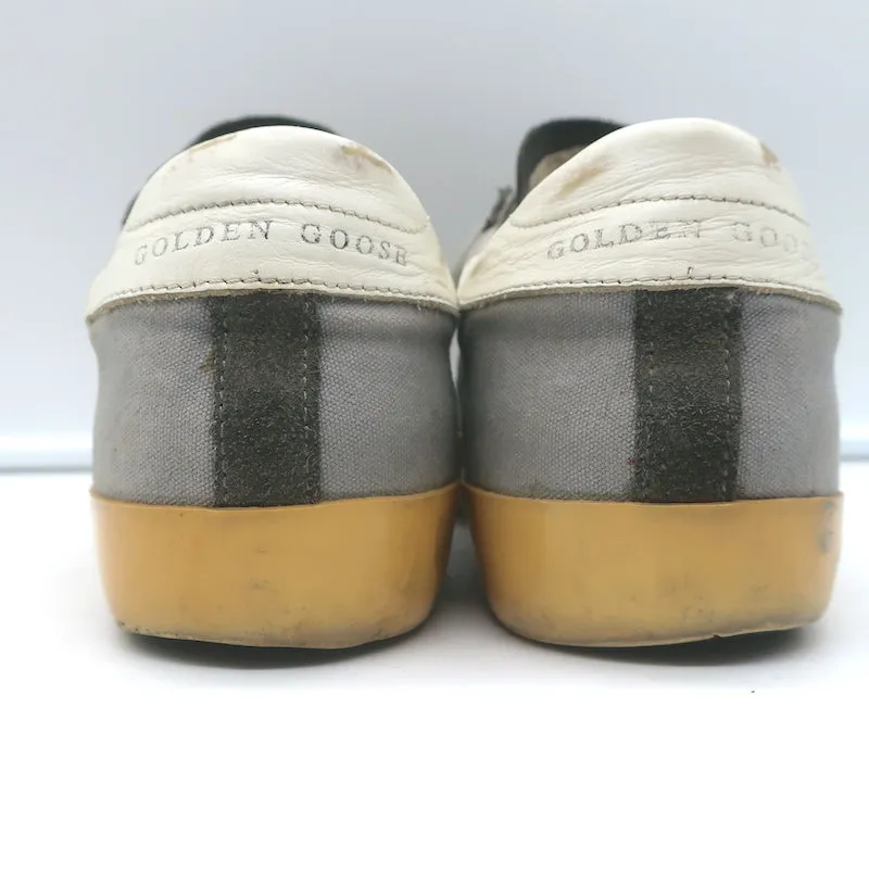 Golden Goose Superstar Low Top Sneakers Gray Canvas & Suede Size 37