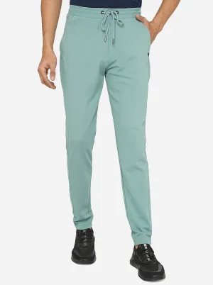 Green Solid Slim Fit Track Pant | JadeBlue