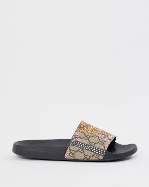Gucci GG Tiger Print Canvas Pool Slides - 39
