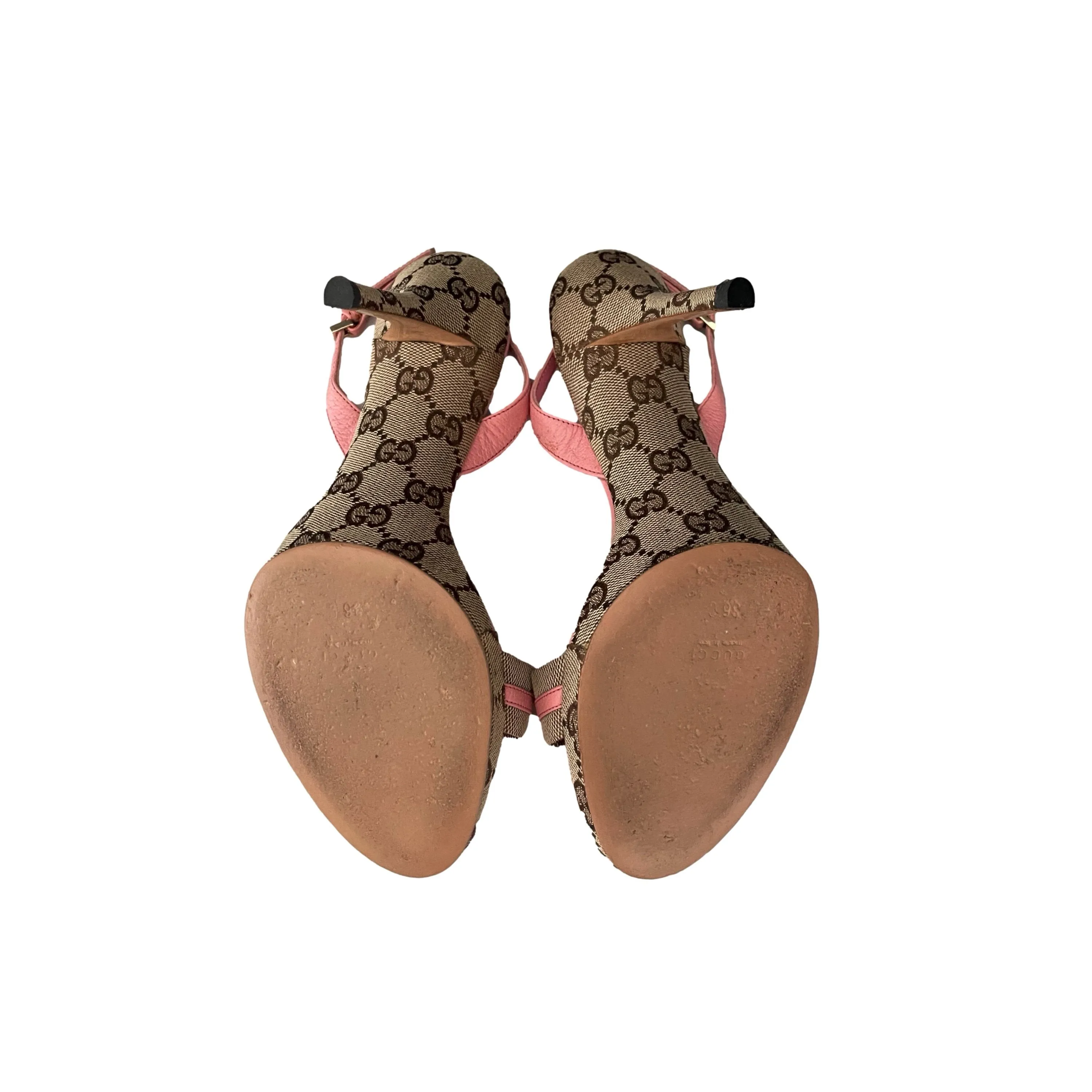 Gucci Pink Monogram Heels