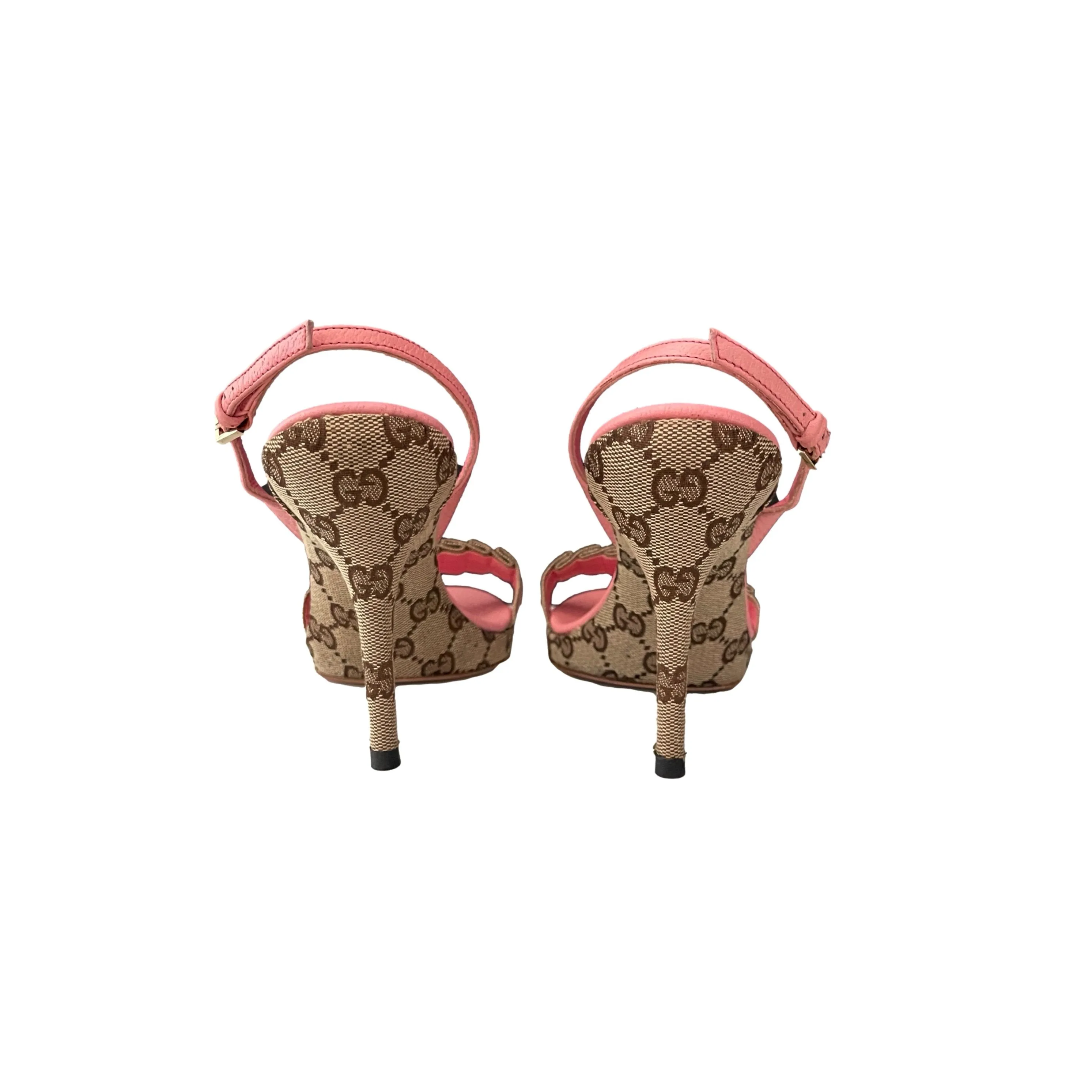 Gucci Pink Monogram Heels