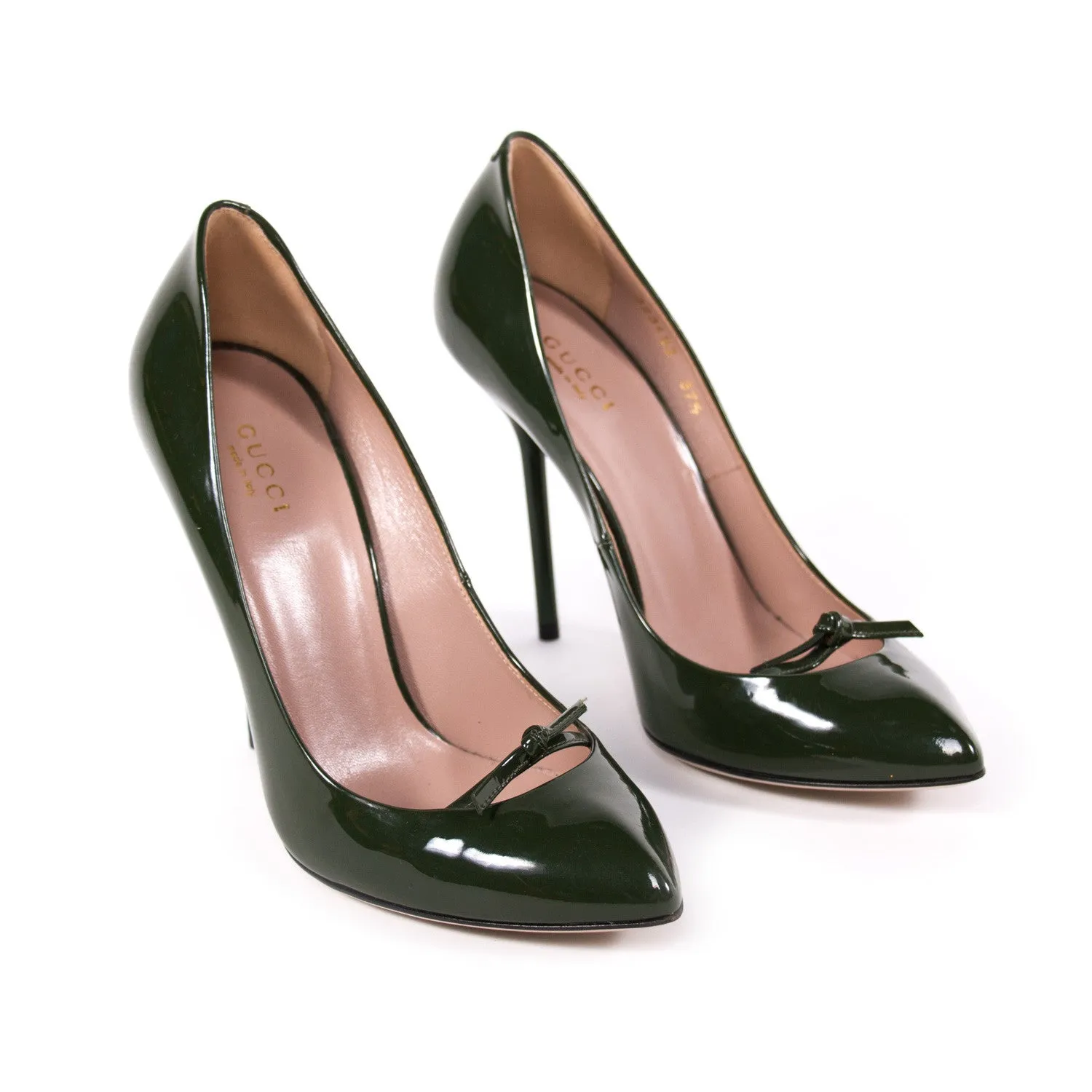 Gucci Pointed Toe Leather Pumps