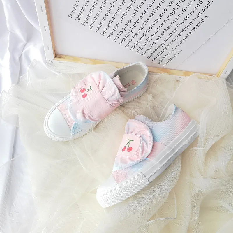 Hand-painted gradient canvas shoes YC21981
