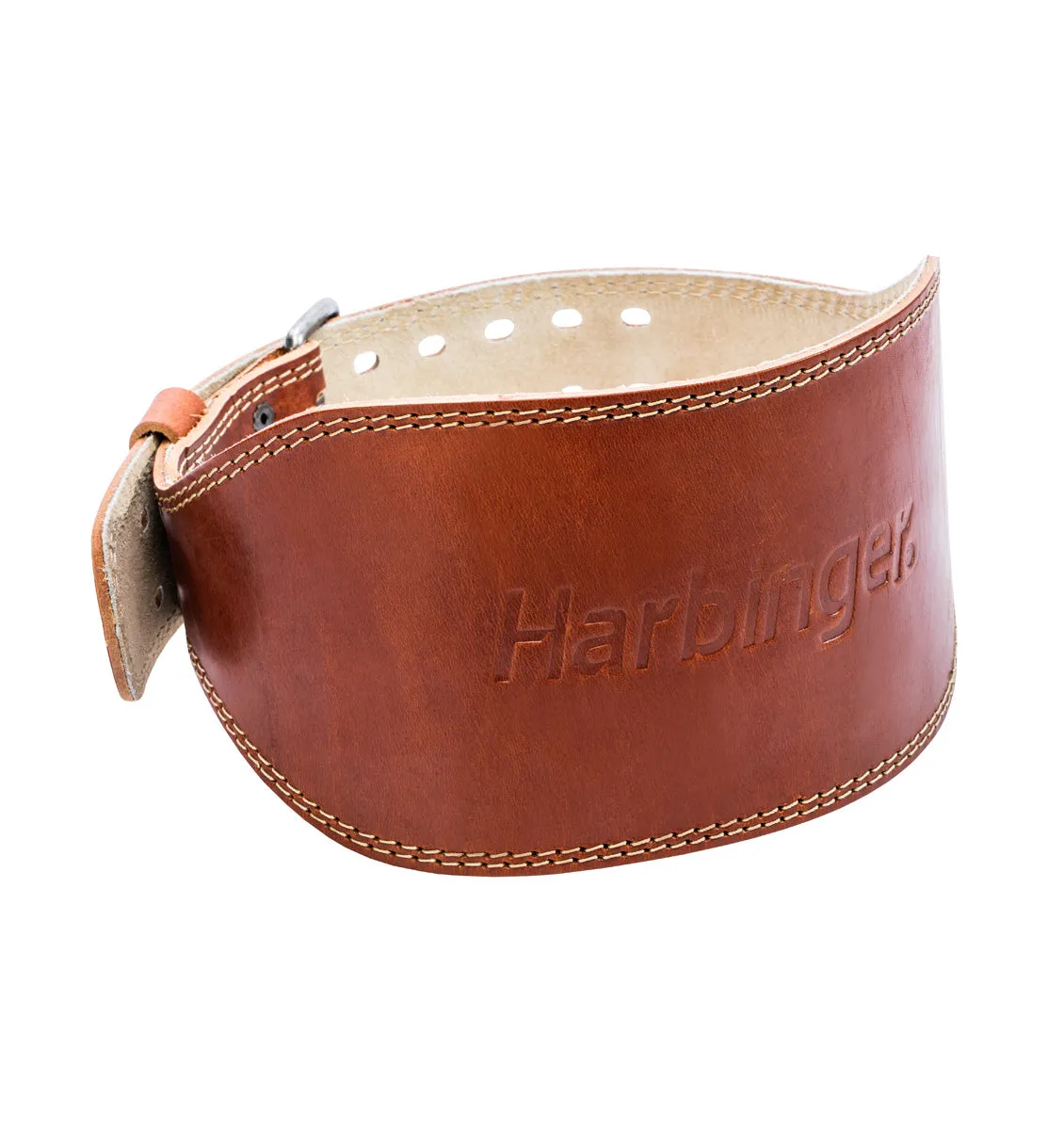 Harbinger 6" Oiled Leather Weight Lifting Belt - Natural
