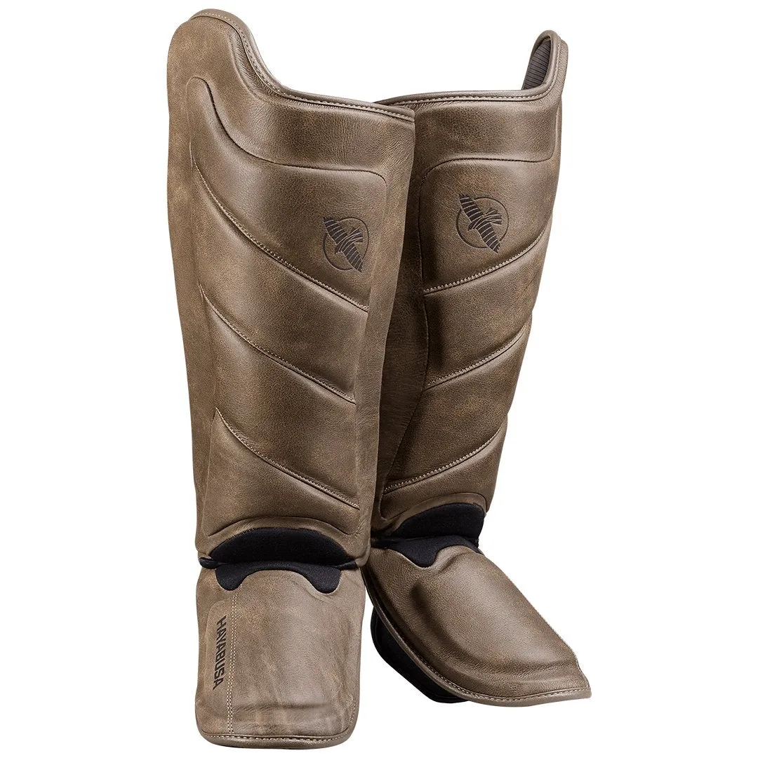 HAYABUSA® T3 LX Vintage Striking Shin Guards - Brown