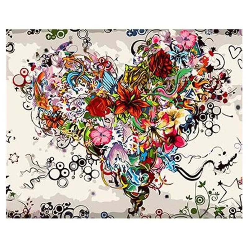 Heart Full of Flowers – Canvastly DIY Paint by Numbers