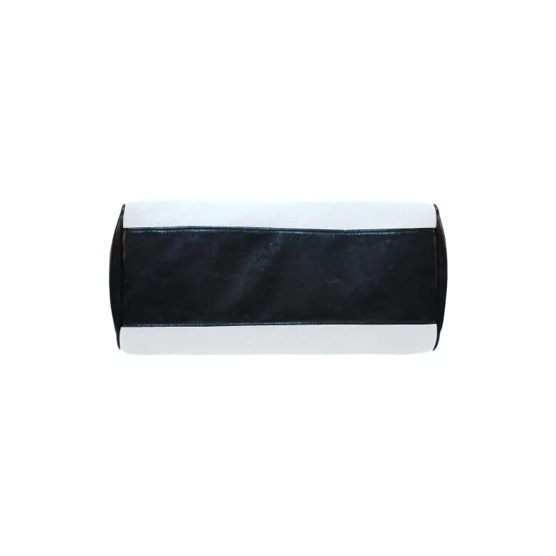 HEED NYC Classic White & Black Boston Bag