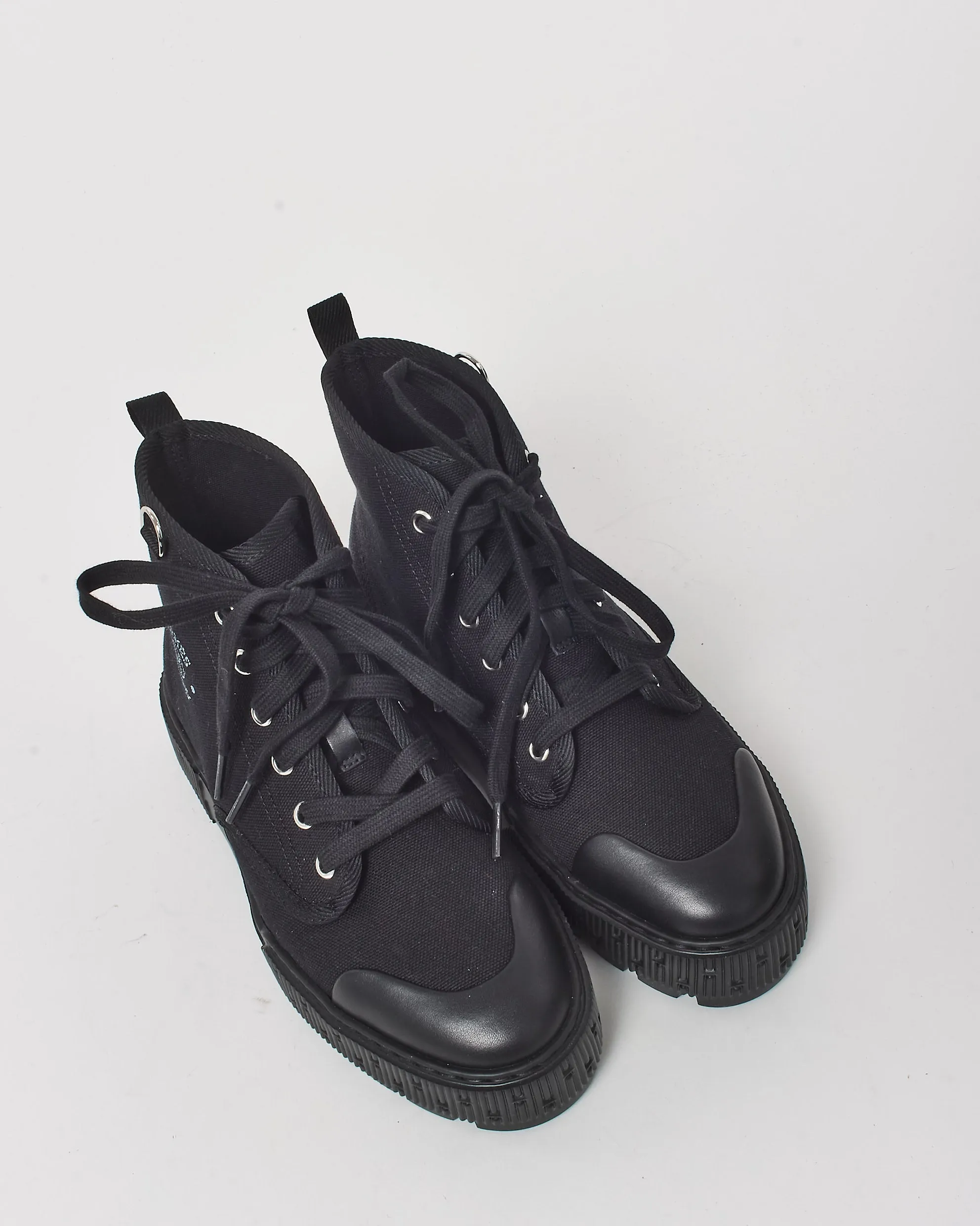 Hermès Black Canvas Bottines Itinéraire Boots - 36
