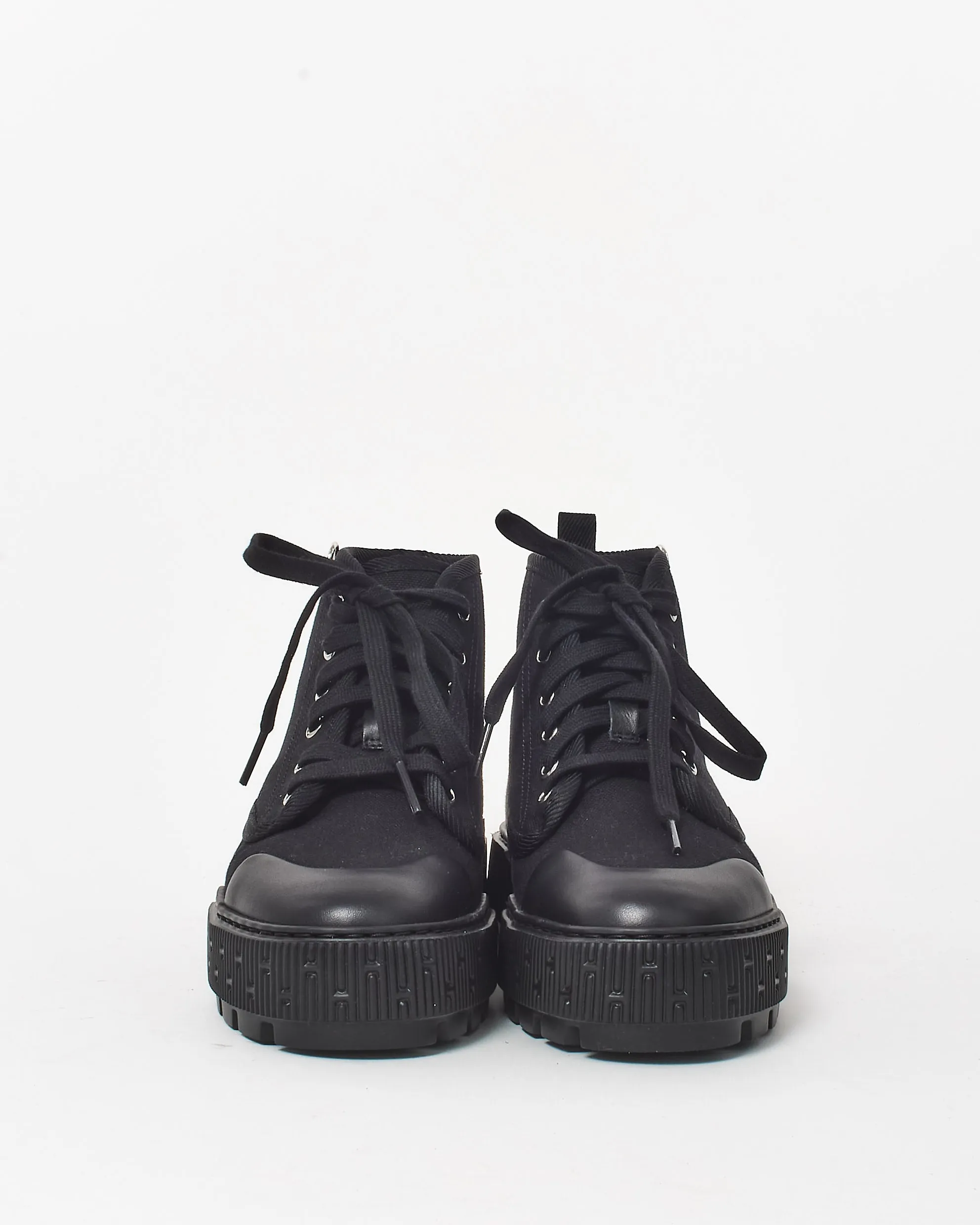 Hermès Black Canvas Bottines Itinéraire Boots - 36