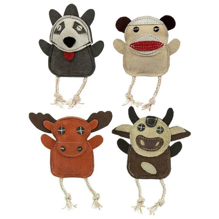 HuggleHounds Wee Leather 2-Pack Toys