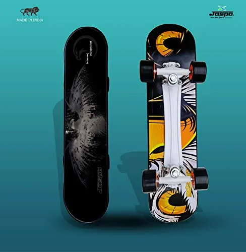 jaspo Power Kids Fiber Skateboard for Beginners (Black, 6 Years & Above, 26" inches)