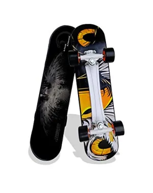 jaspo Power Kids Fiber Skateboard for Beginners (Black, 6 Years & Above, 26" inches)