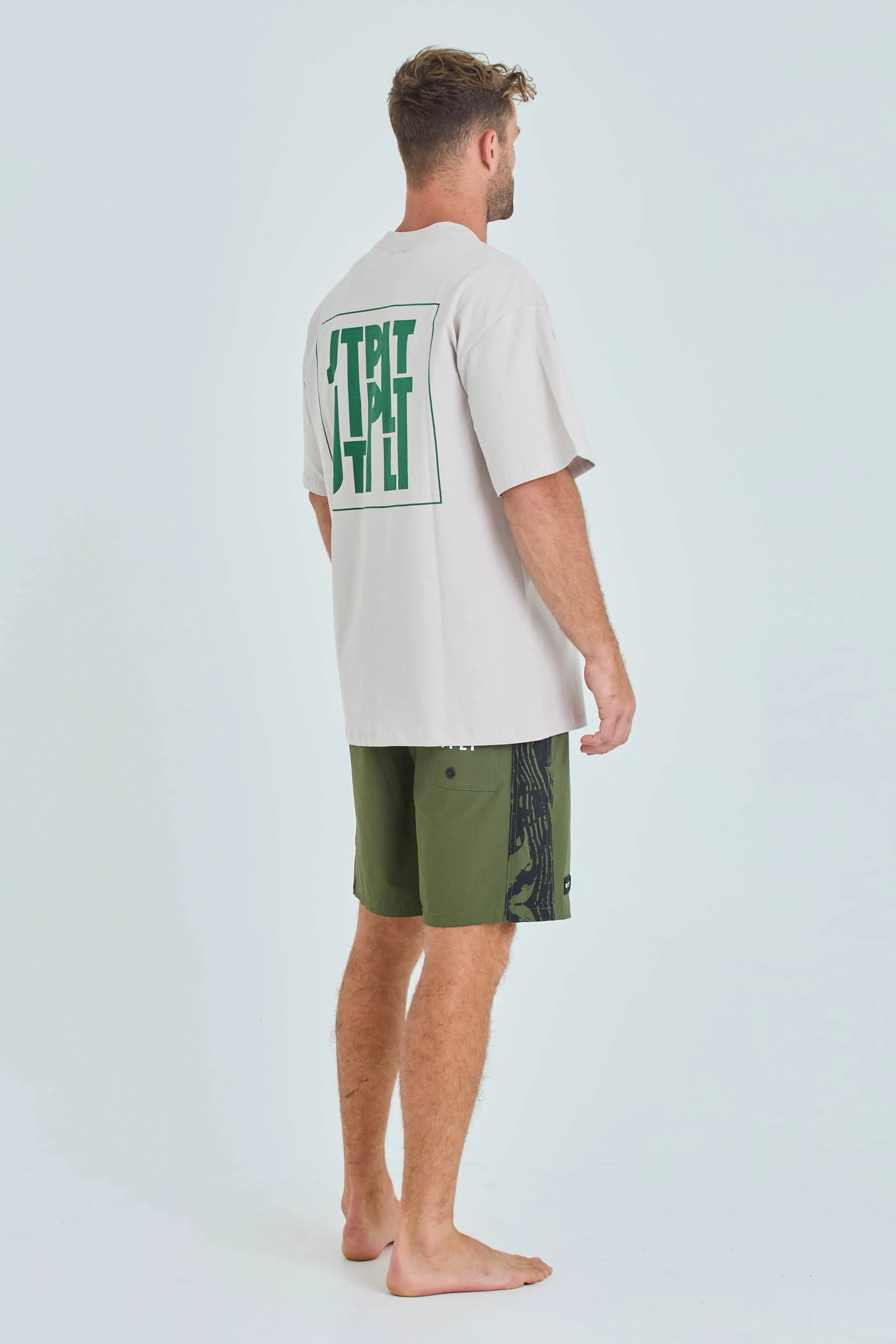 Jetpilot Felix Stacked Tee - Cement