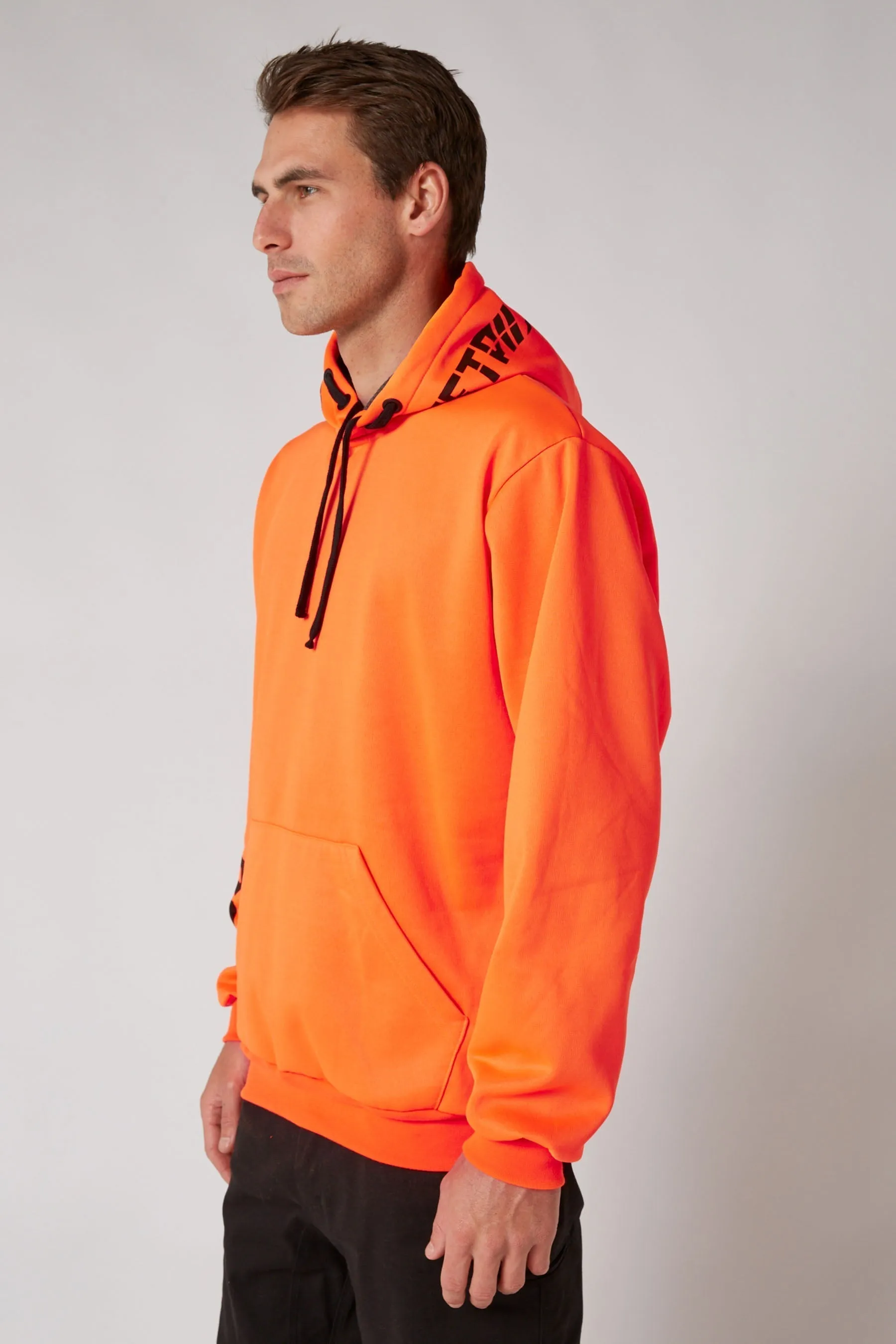 JP Sparked Mens Pullover Hoodie - Hi Vis Orange