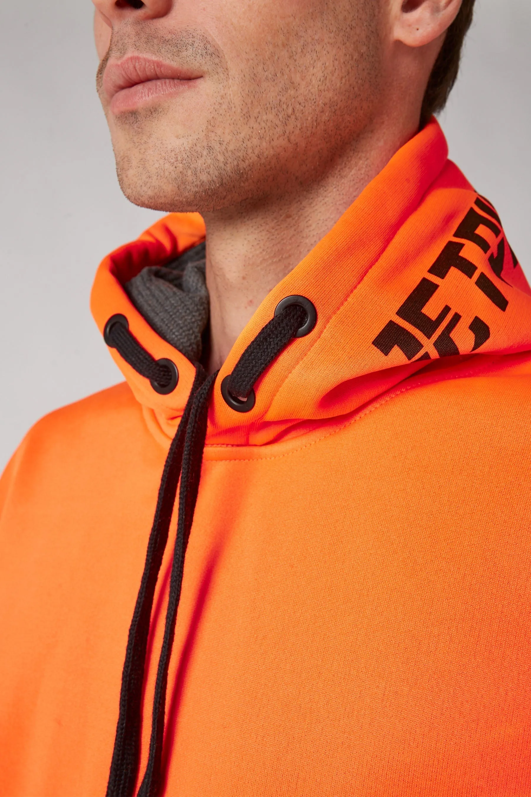 JP Sparked Mens Pullover Hoodie - Hi Vis Orange