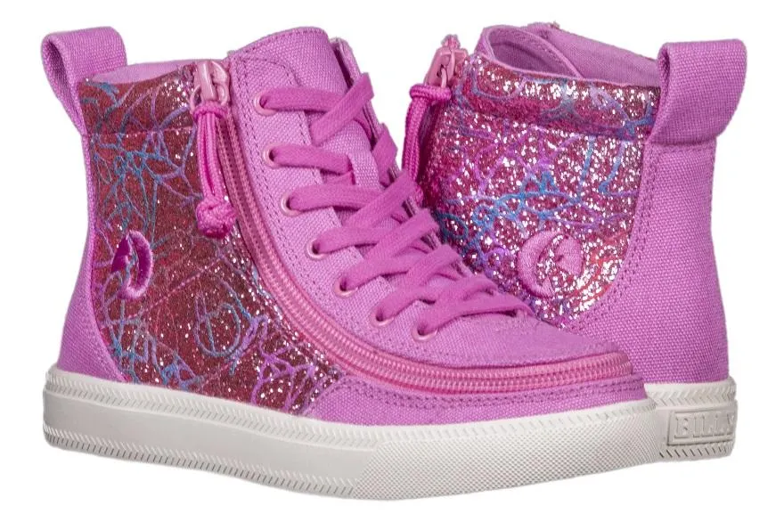 Kids' Pink Printed Billy Classic Lace Highs