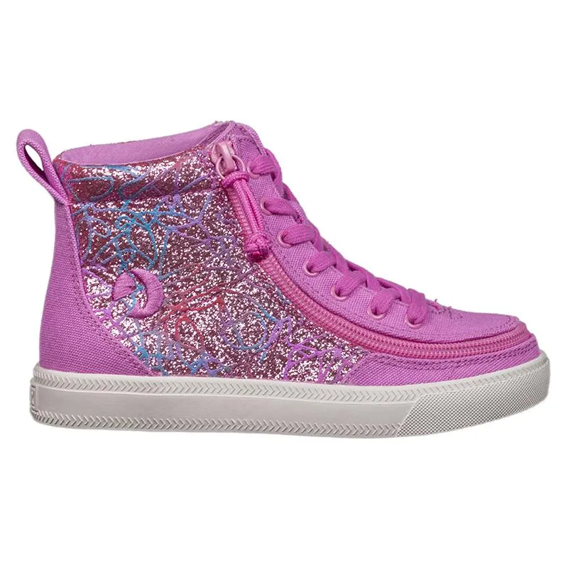 Kids' Pink Printed Billy Classic Lace Highs