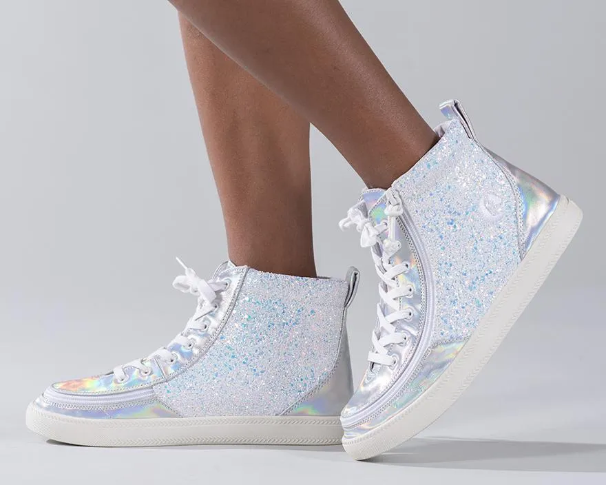 Kids' Unicorn Metallic Glitter Billy Classic Lace Highs