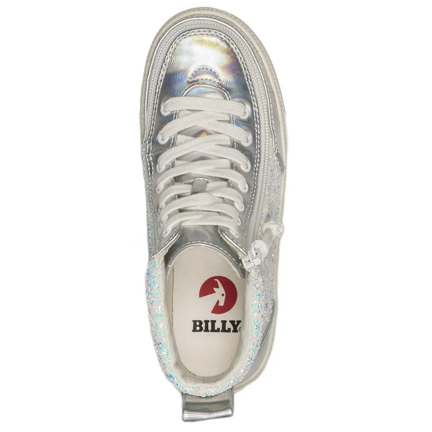 Kids' Unicorn Metallic Glitter Billy Classic Lace Highs