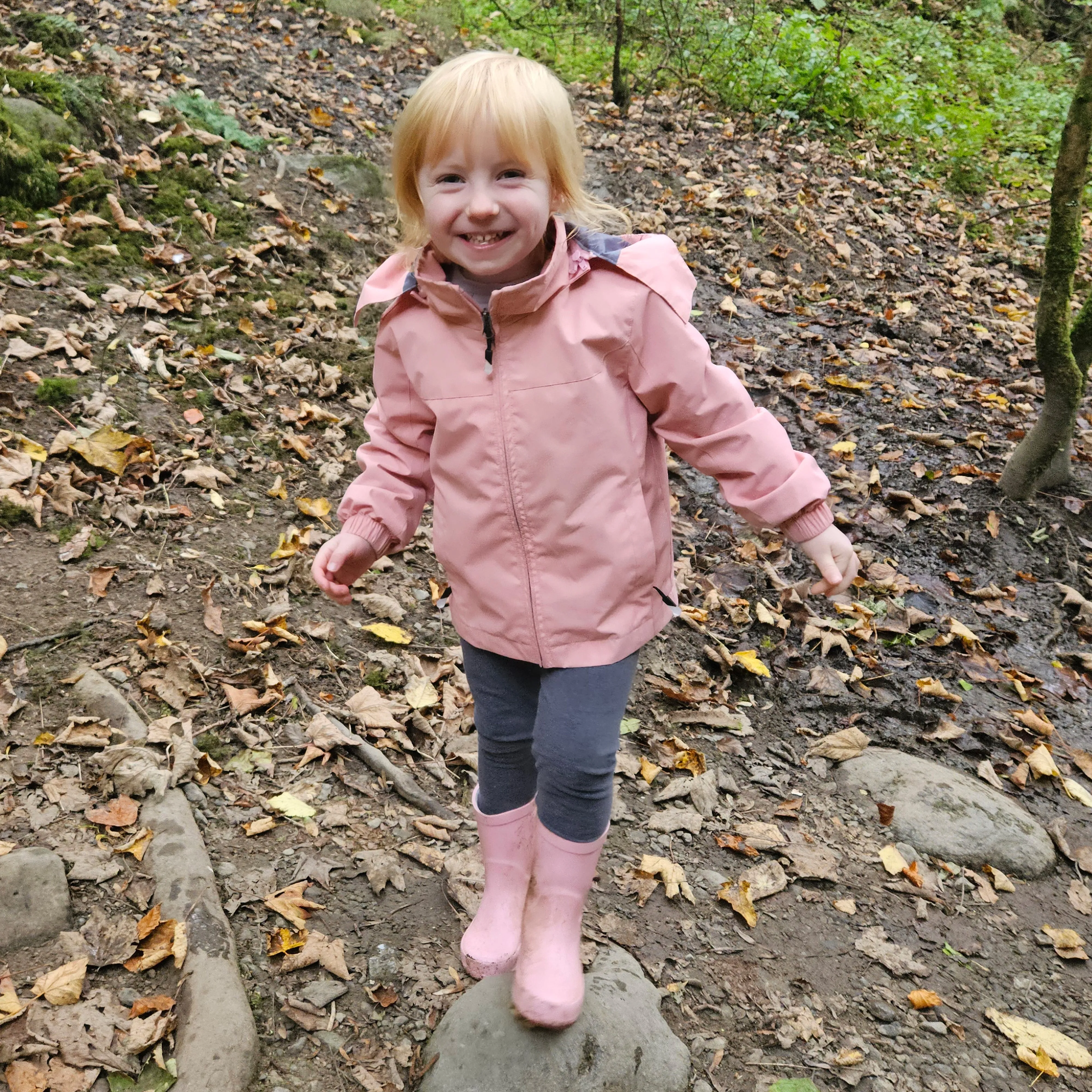 Kids Waterproof Rain Jacket - Pink