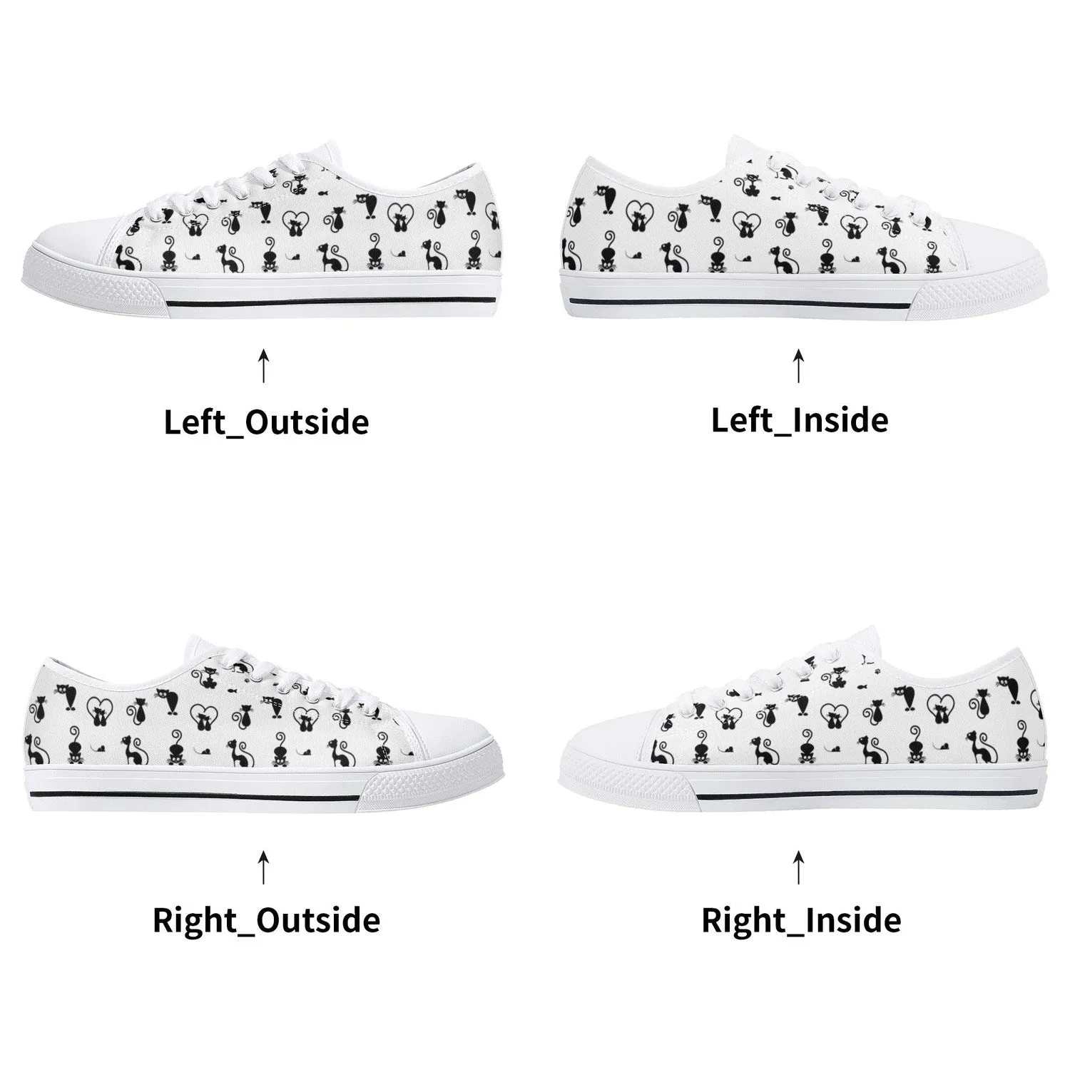 Kit Cat Womens Low Top Canvas Shoes