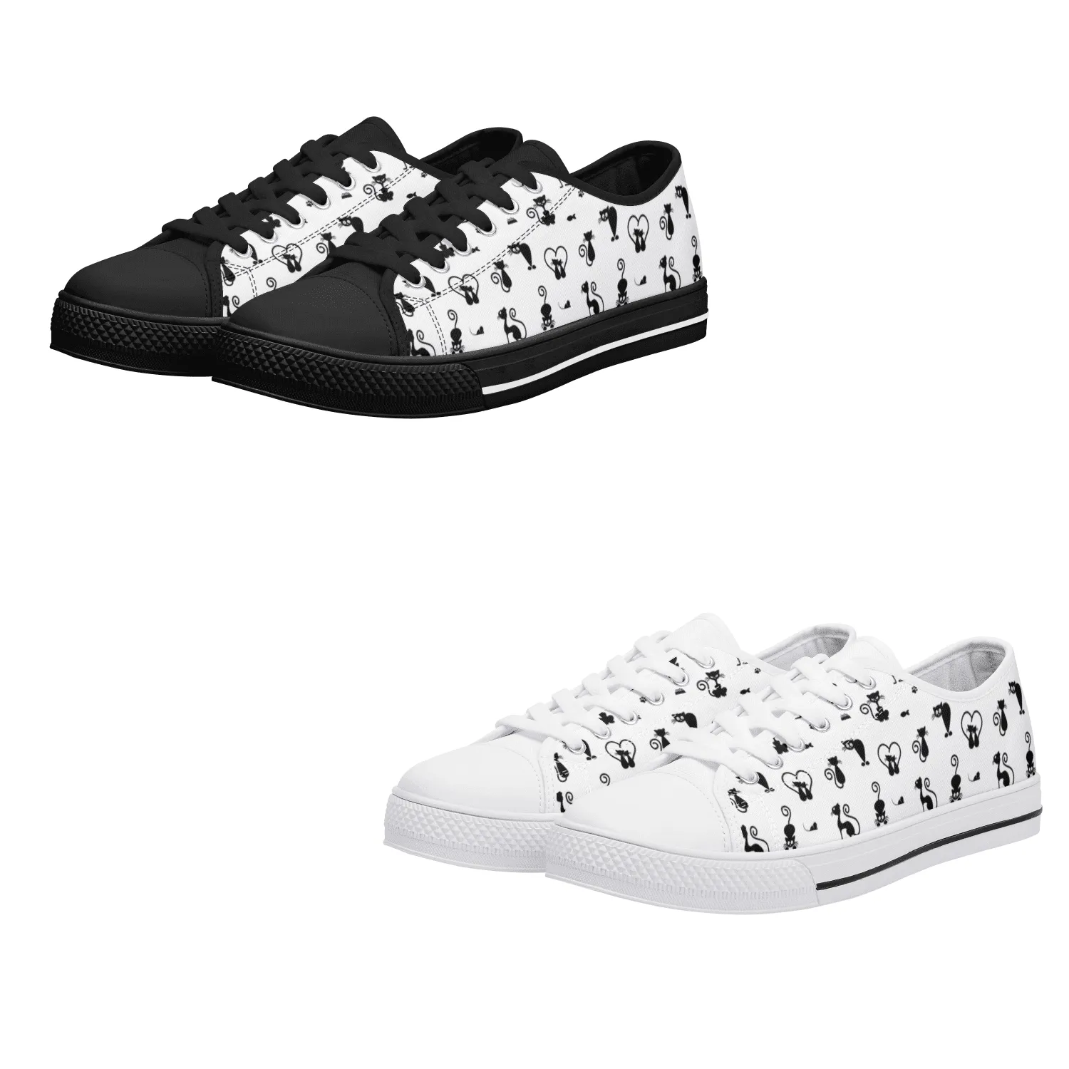 Kit Cat Womens Low Top Canvas Shoes