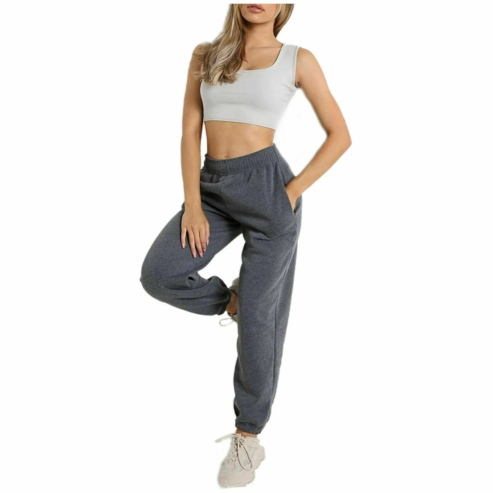 LADIES WOMENS JOG PANTS YOGA CASUAL GYM JOGGERS JOGGING BOTTOMS RUNNING TROUSERS
