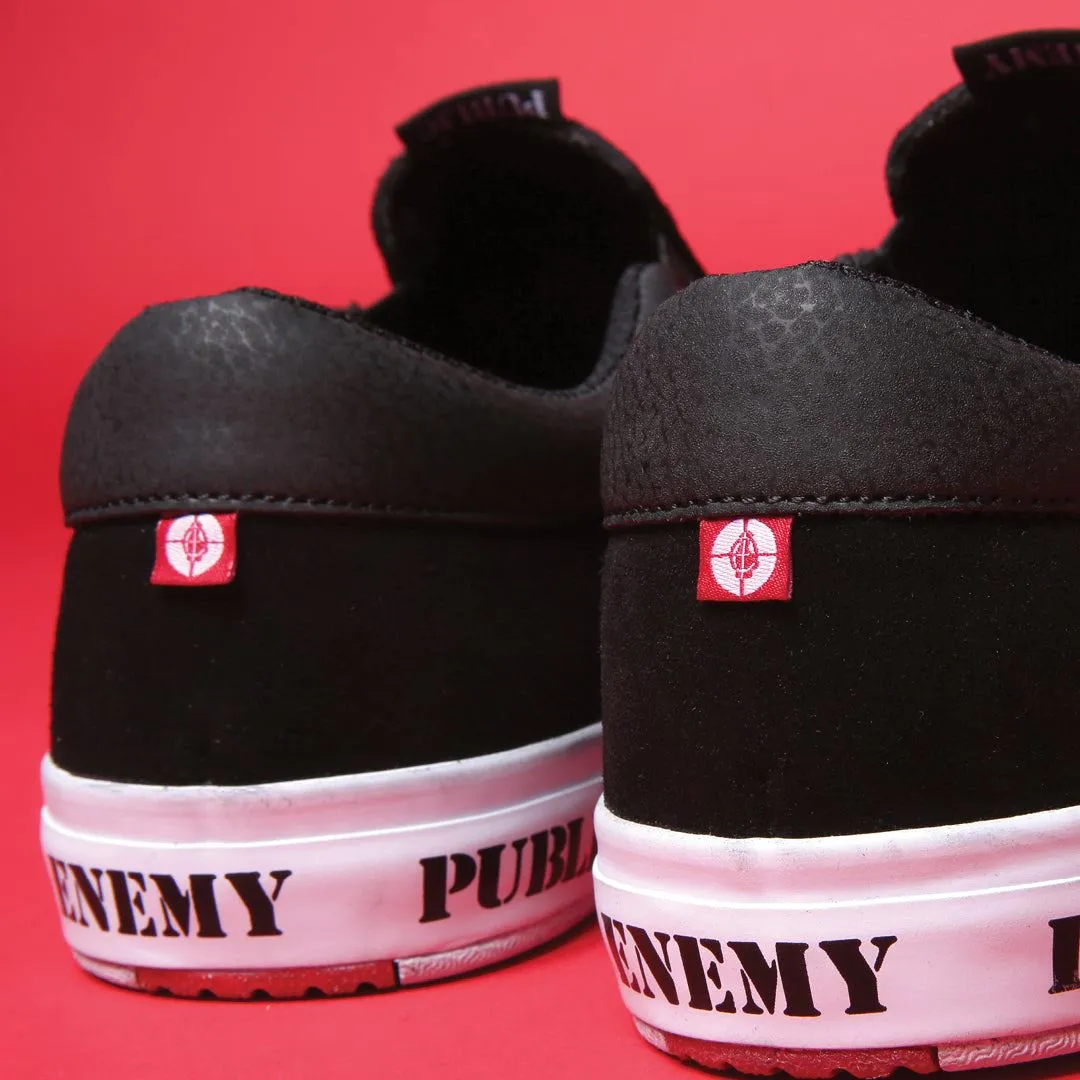 Lakai x Public Enemy Owen VLK Skate Shoes - Black / Red