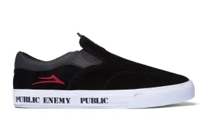 Lakai x Public Enemy Owen VLK Skate Shoes - Black / Red