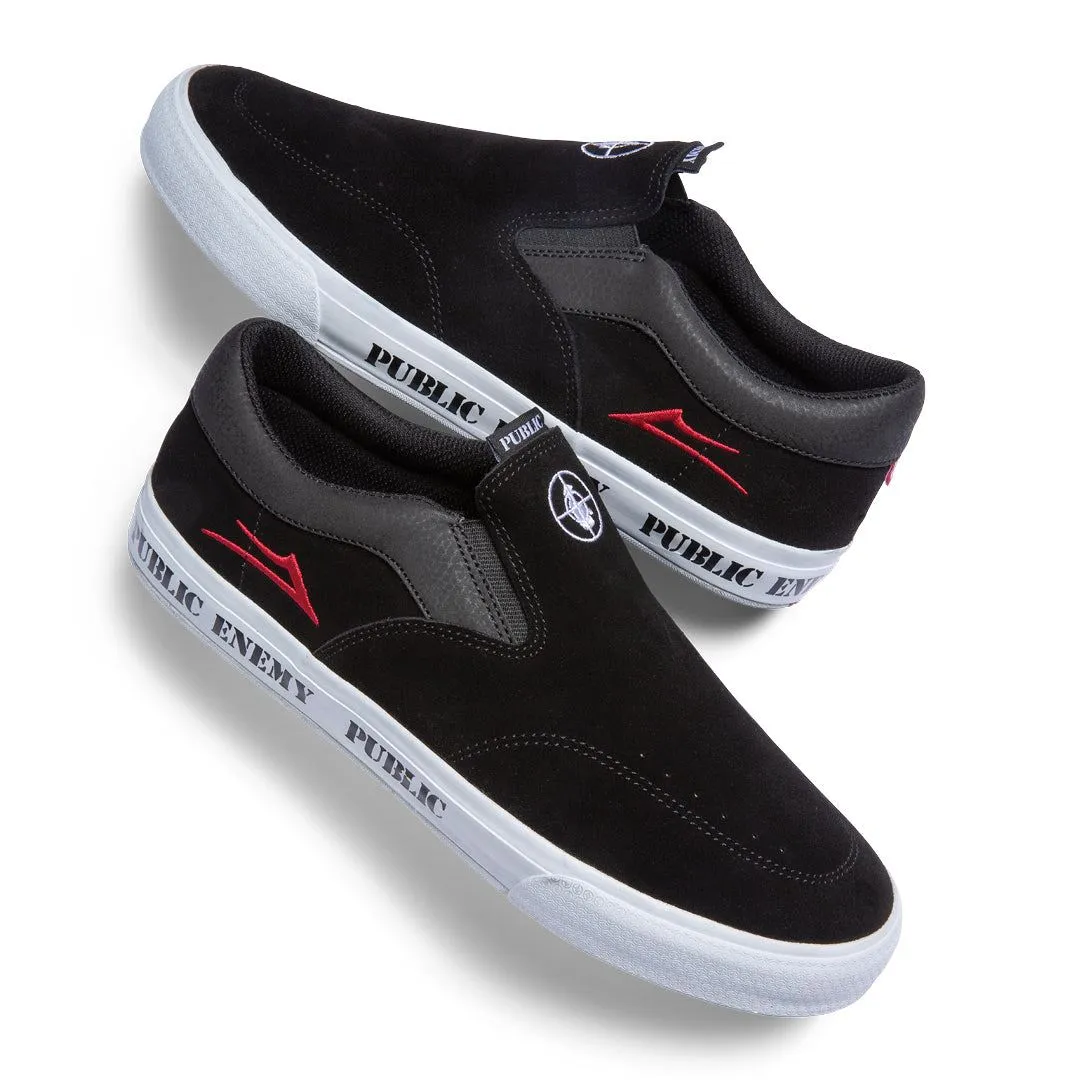 Lakai x Public Enemy Owen VLK Skate Shoes - Black / Red