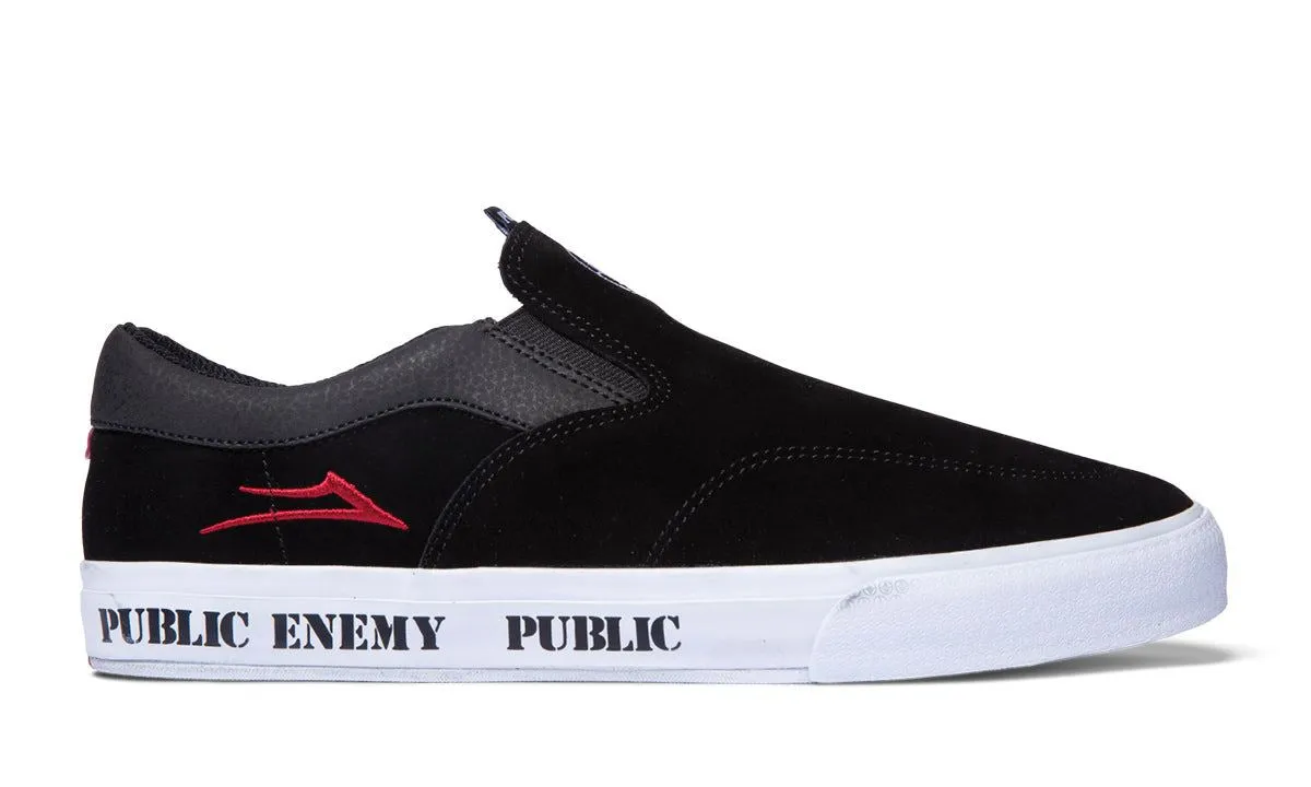 Lakai x Public Enemy Owen VLK Skate Shoes - Black / Red