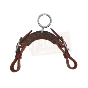 Leather Curb - Braided with a Metal Piece