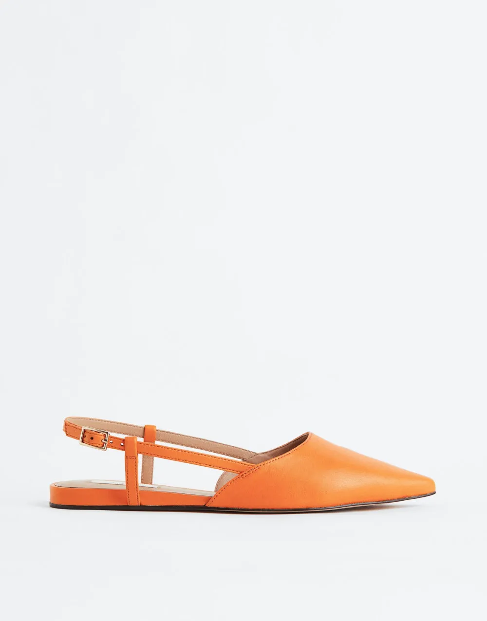 Leather slingbacks