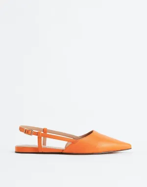 Leather slingbacks