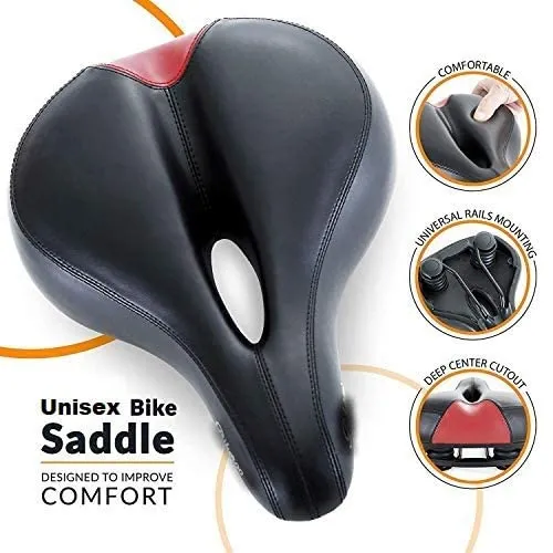 Let's Play® LP-1208 Bike Seat for Gym Cycle, Mountain Bike Bicycle Saddle Seat Very Soft Cushion