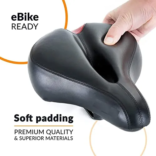 Let's Play® LP-1208 Bike Seat for Gym Cycle, Mountain Bike Bicycle Saddle Seat Very Soft Cushion