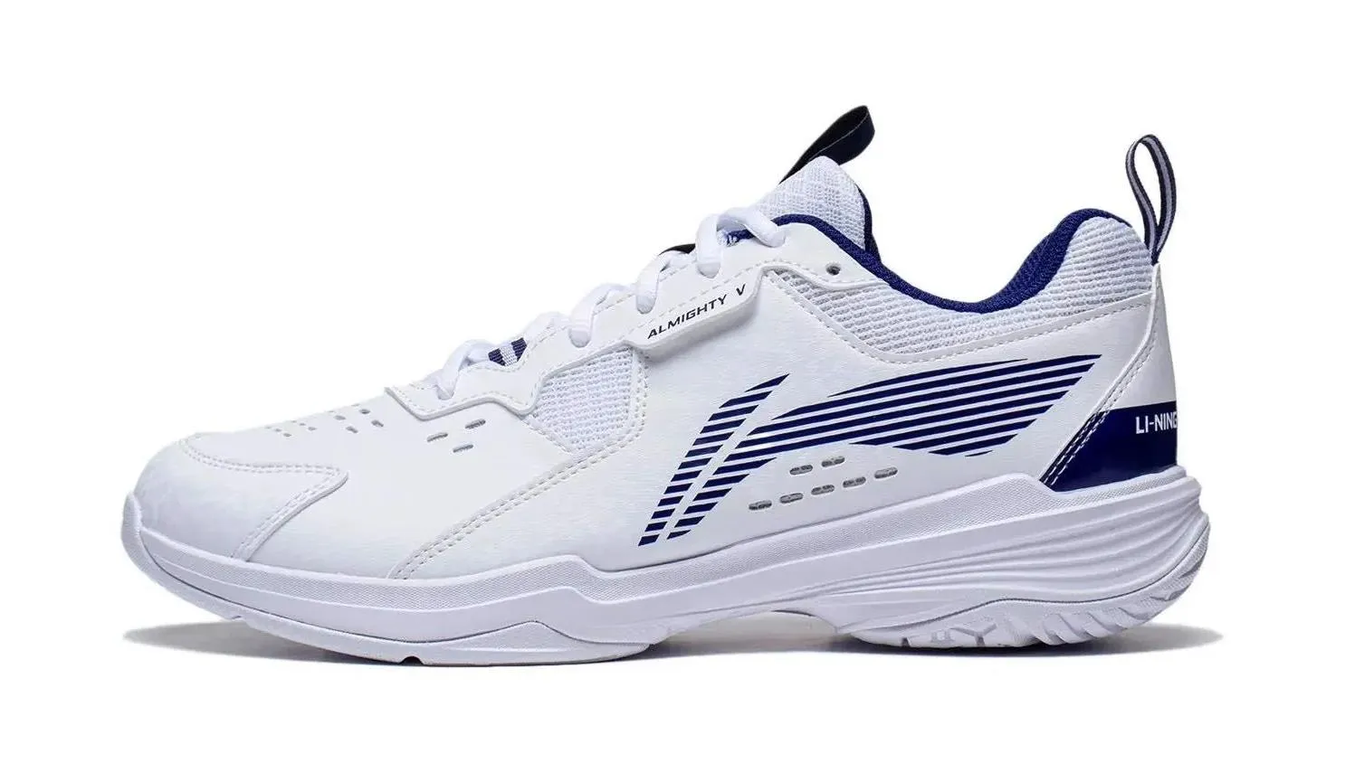 Li-Ning Almighty V Unisex Badminton Shoes - White / Estate Blue