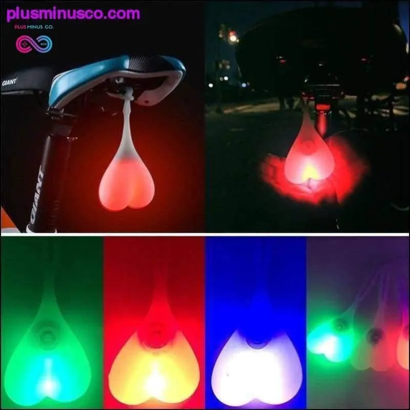 Light Heart Shape Waterproof Silicone Night Warning Led