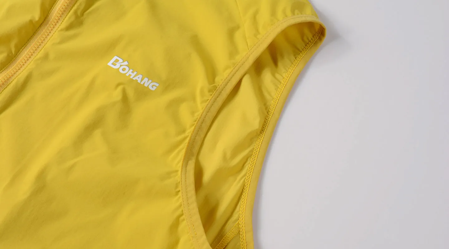 LIGHTWEIGHT WIND VEST Men'S PACKABLE GILET  NCVEK034 Yellow