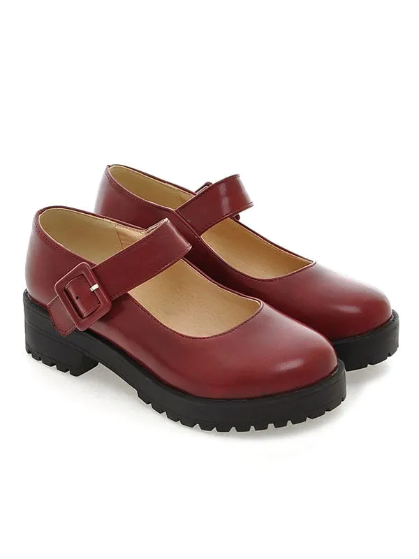 Lolita Footwear PU Leather Puppy Heel Round Toe Lolita Shoes