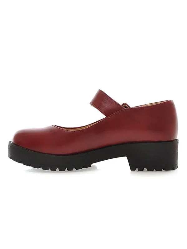 Lolita Footwear PU Leather Puppy Heel Round Toe Lolita Shoes