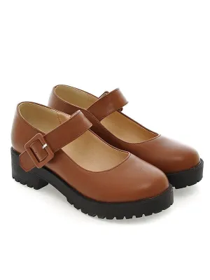 Lolita Footwear PU Leather Puppy Heel Round Toe Lolita Shoes