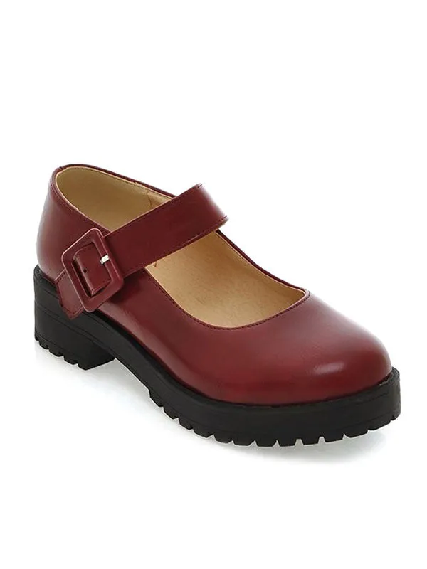 Lolita Footwear PU Leather Puppy Heel Round Toe Lolita Shoes