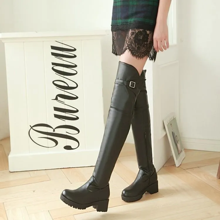 long buckle casual boots shoes YC30042